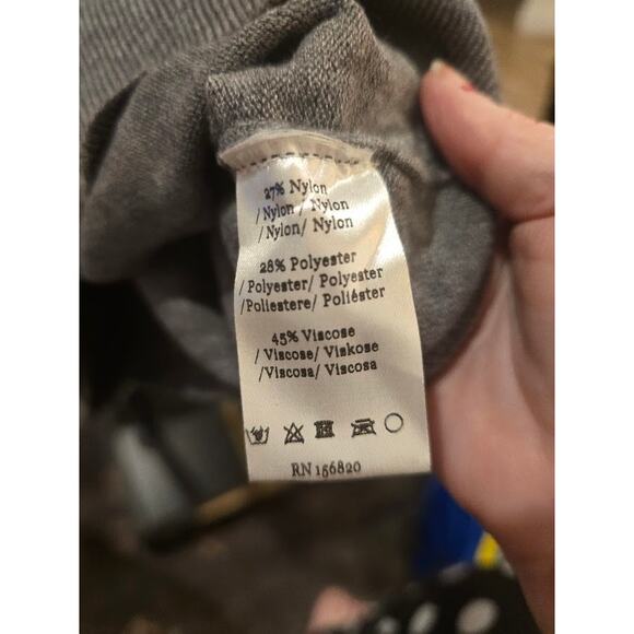 Allison New York Faux Fur Trim Sweater in Heather Gray – NWT Size Large - Picture 4 of 5